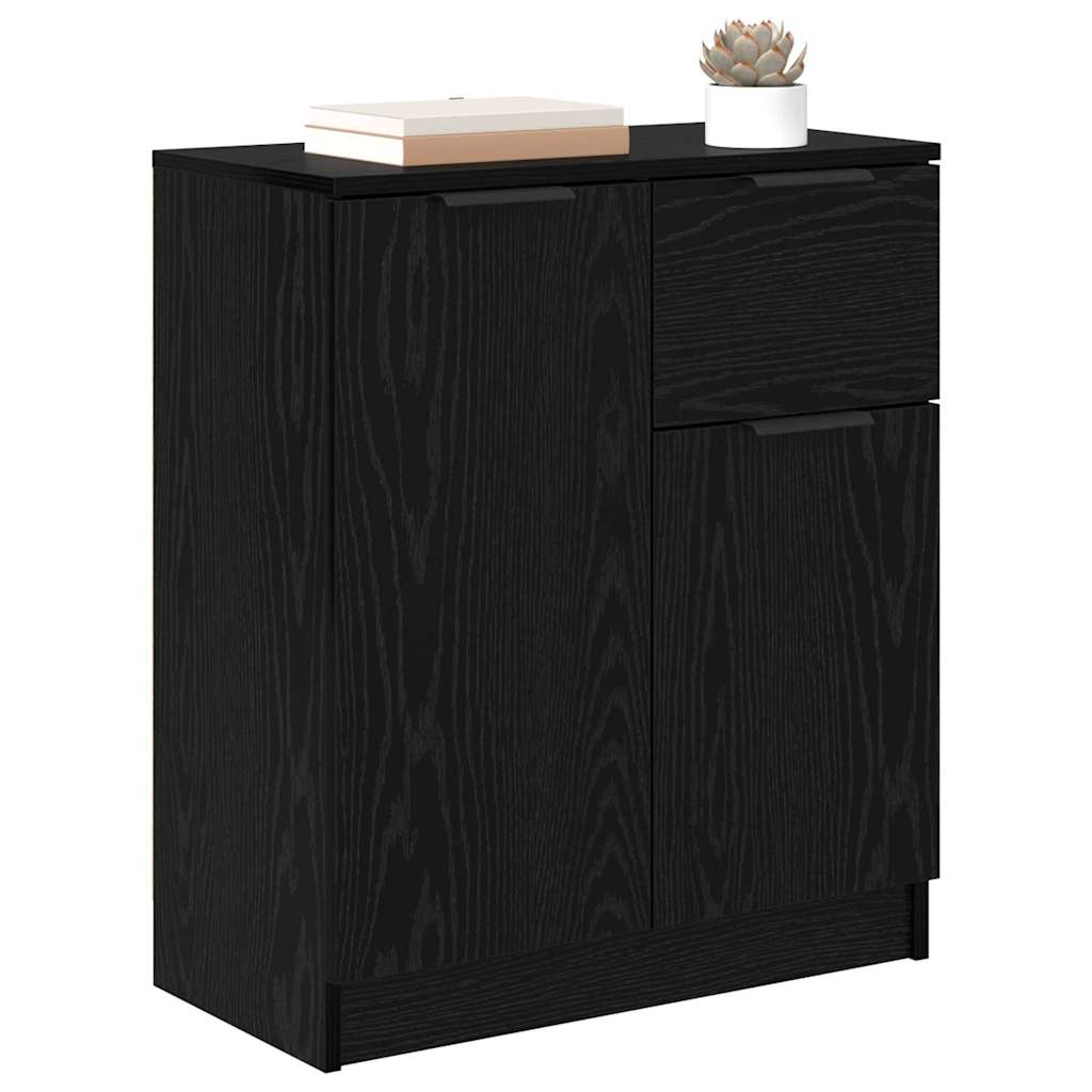 Credenza Rovere Nero 60 x 30 x 70 cm Legno multistrato