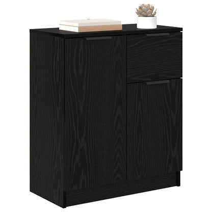 Credenza Rovere Nero 60 x 30 x 70 cm Legno multistrato