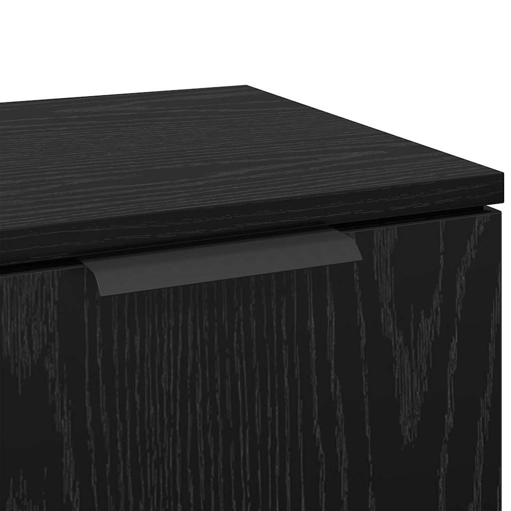 Credenza Rovere Nero 30 x 30 x 70 cm Legno multistrato