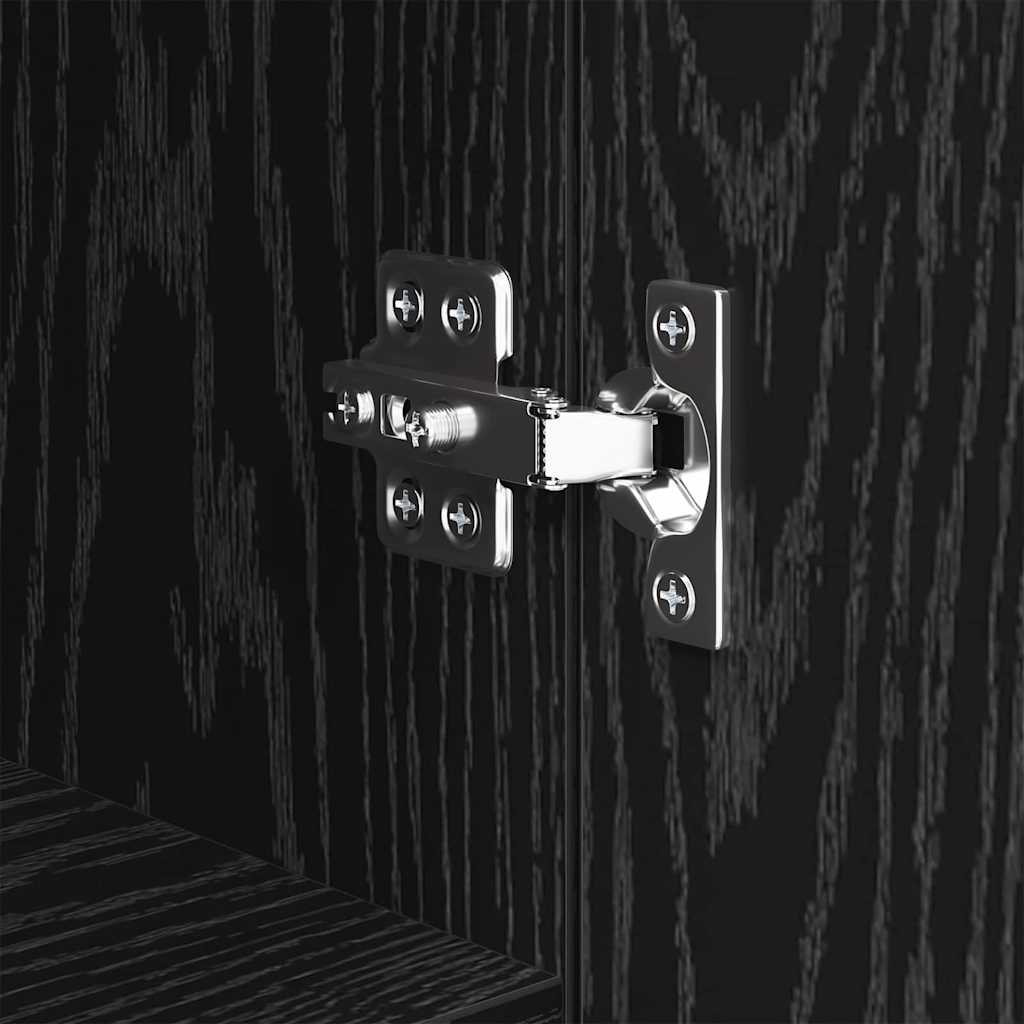 Credenza Rovere Nero 30 x 30 x 70 cm Legno multistrato