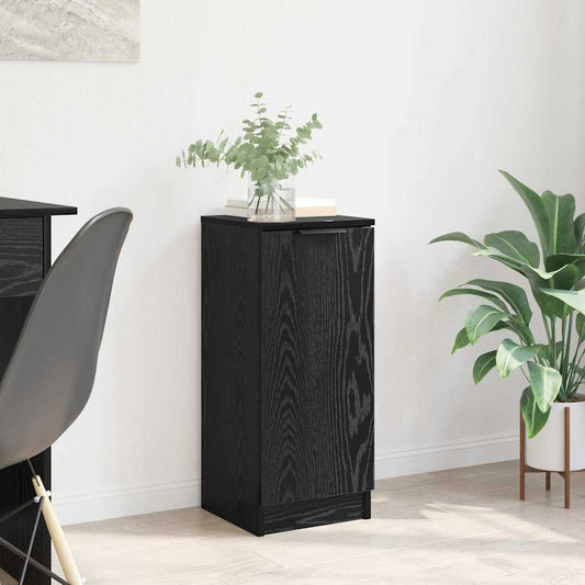 Credenza Rovere Nero 30 x 30 x 70 cm Legno multistrato