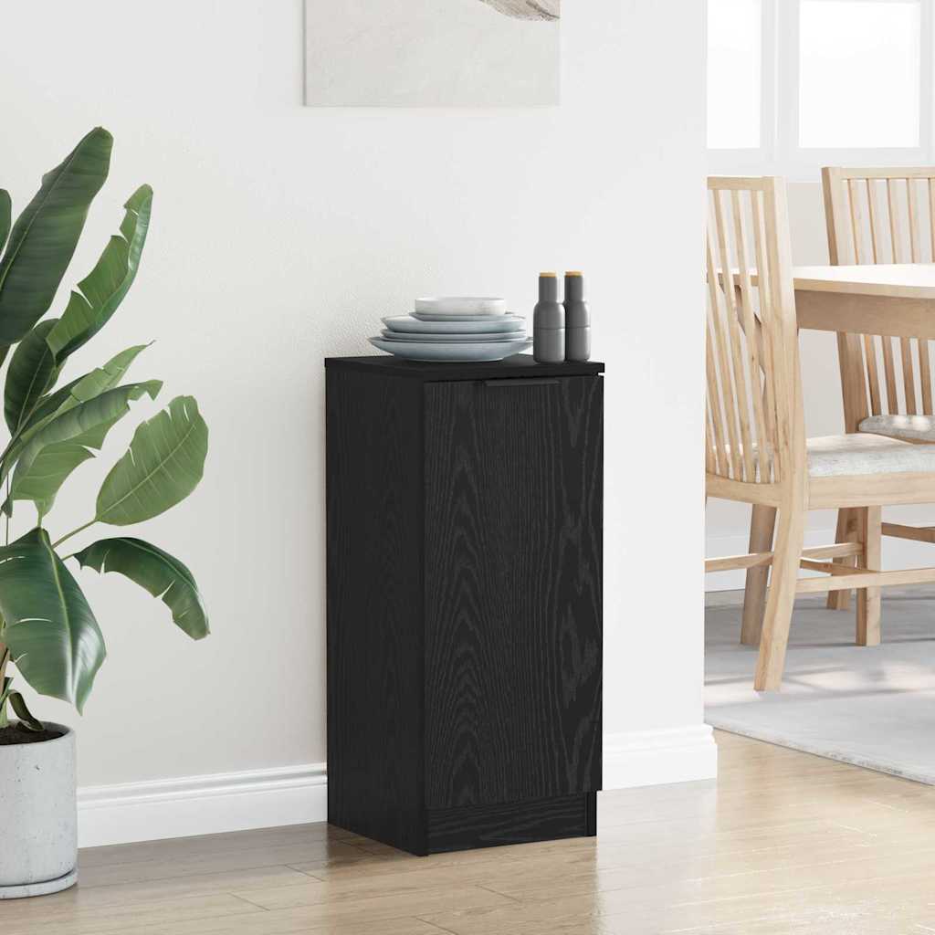 Credenza Rovere Nero 30 x 30 x 70 cm Legno multistrato