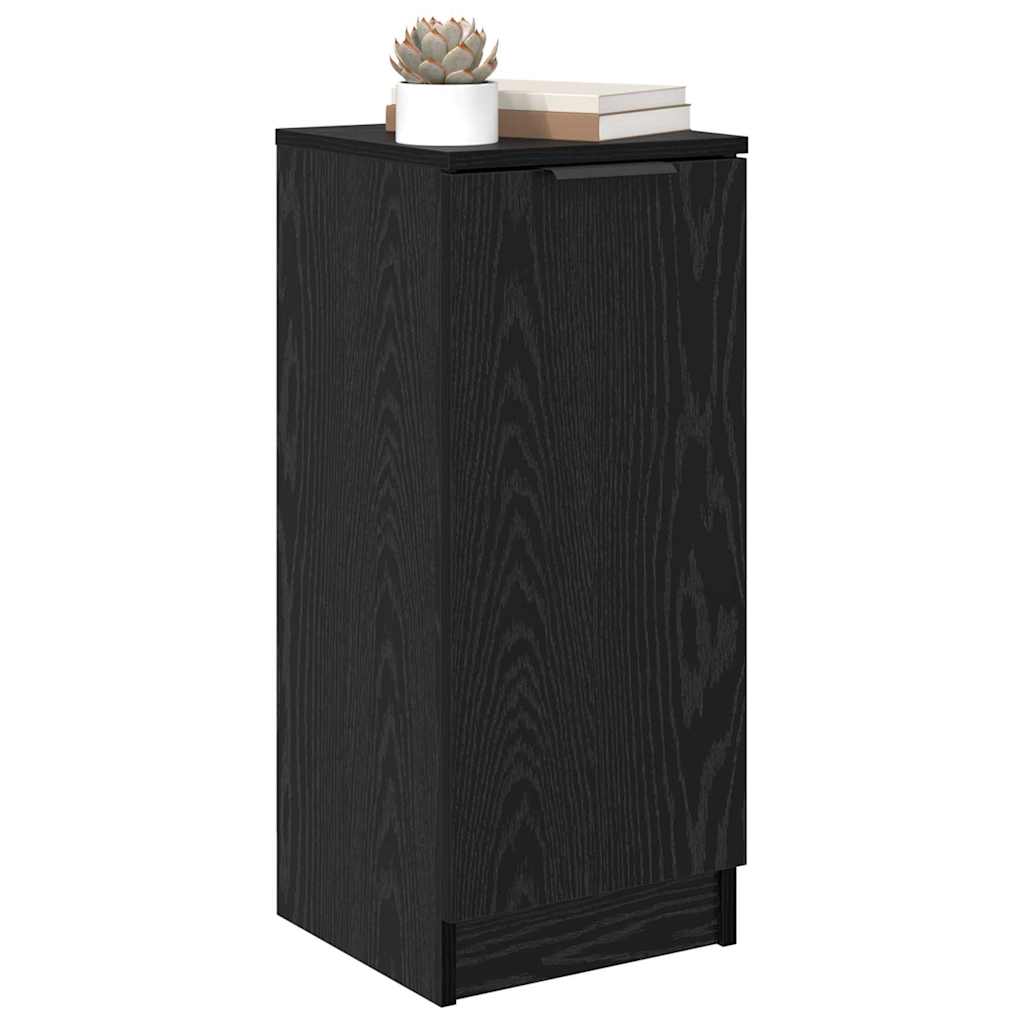 Credenza Rovere Nero 30 x 30 x 70 cm Legno multistrato