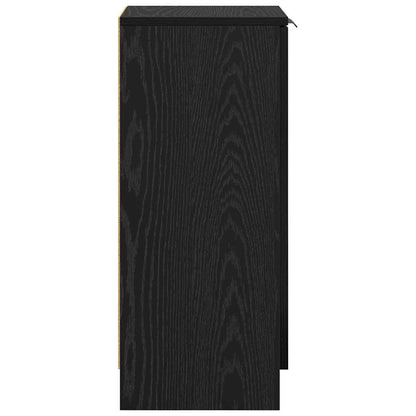 Credenza Rovere Nero 30 x 30 x 70 cm Legno multistrato