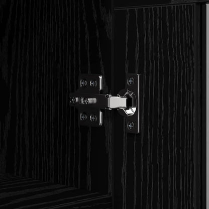 Credenza Rovere Nero 69,5 x 34 x 90 cm Legno multistrato