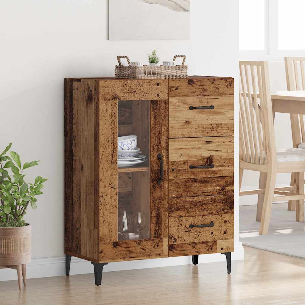 Credenza con cassetto Legno vecchio 69,5 x 34 x 90 cm