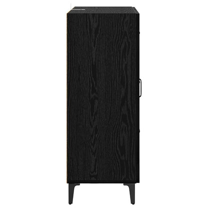 Credenza con cassetto Rovere Nero 69,5 x 34 x 90 cm