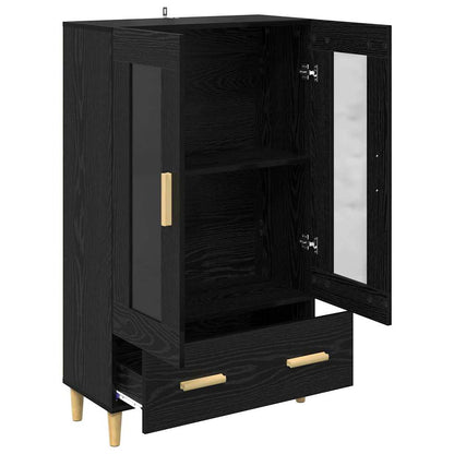 Credenza Rovere Nero 70 x 31 x 115 cm Legno multistrato