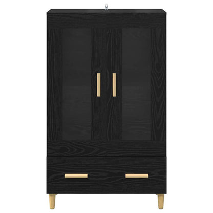 Credenza Rovere Nero 70 x 31 x 115 cm Legno multistrato
