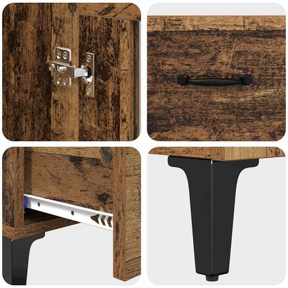 Credenza con cassetto Legno vecchio 70 x 31 x 115 cm