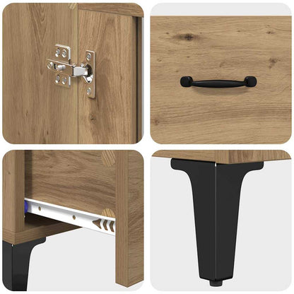 Credenza con cassetto Rovere artigianale 70 x 31 x 115 cm