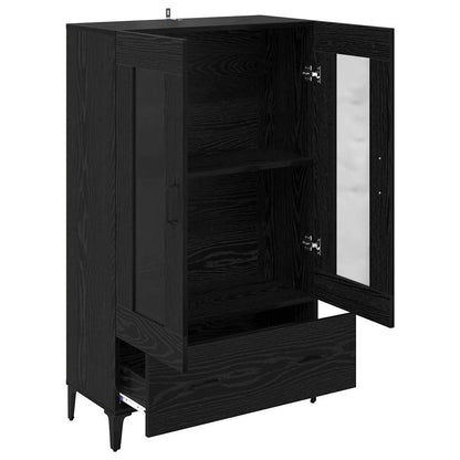 Credenza con cassetto Rovere Nero 70 x 31 x 115 cm