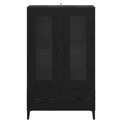 Credenza con cassetto Rovere Nero 70 x 31 x 115 cm