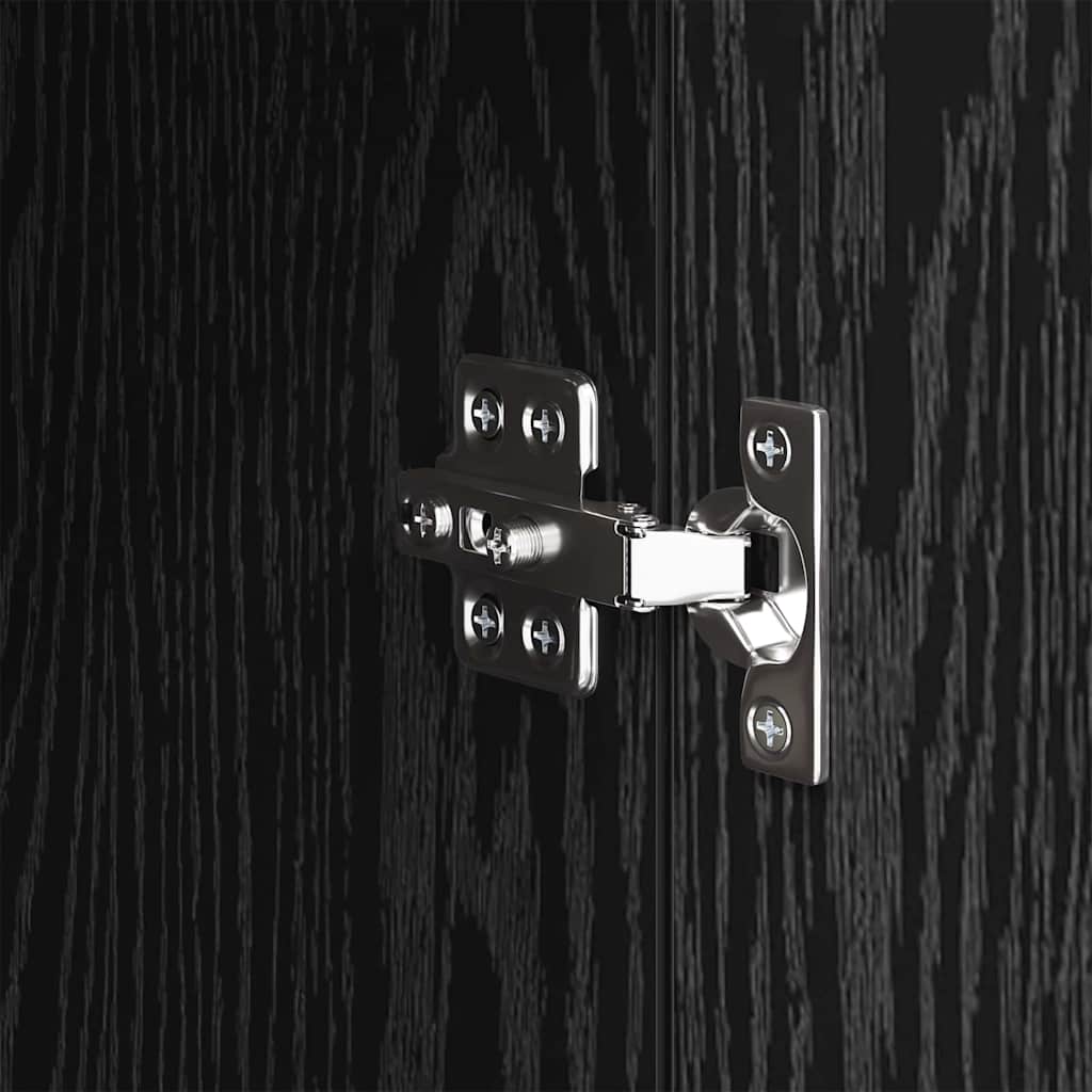 Credenza Rovere Nero 34,5 x 34 x 90 cm Legno multistrato