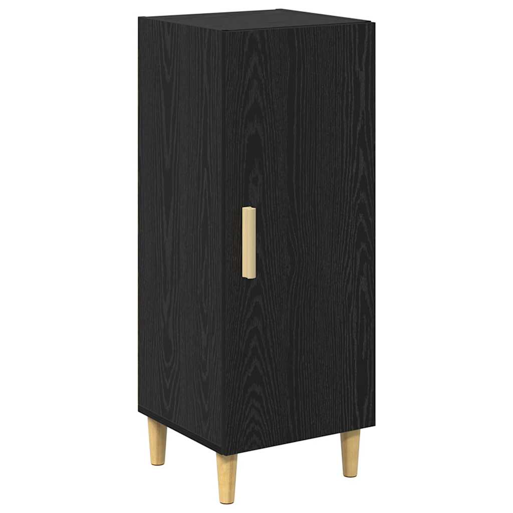 Credenza Rovere Nero 34,5 x 34 x 90 cm Legno multistrato