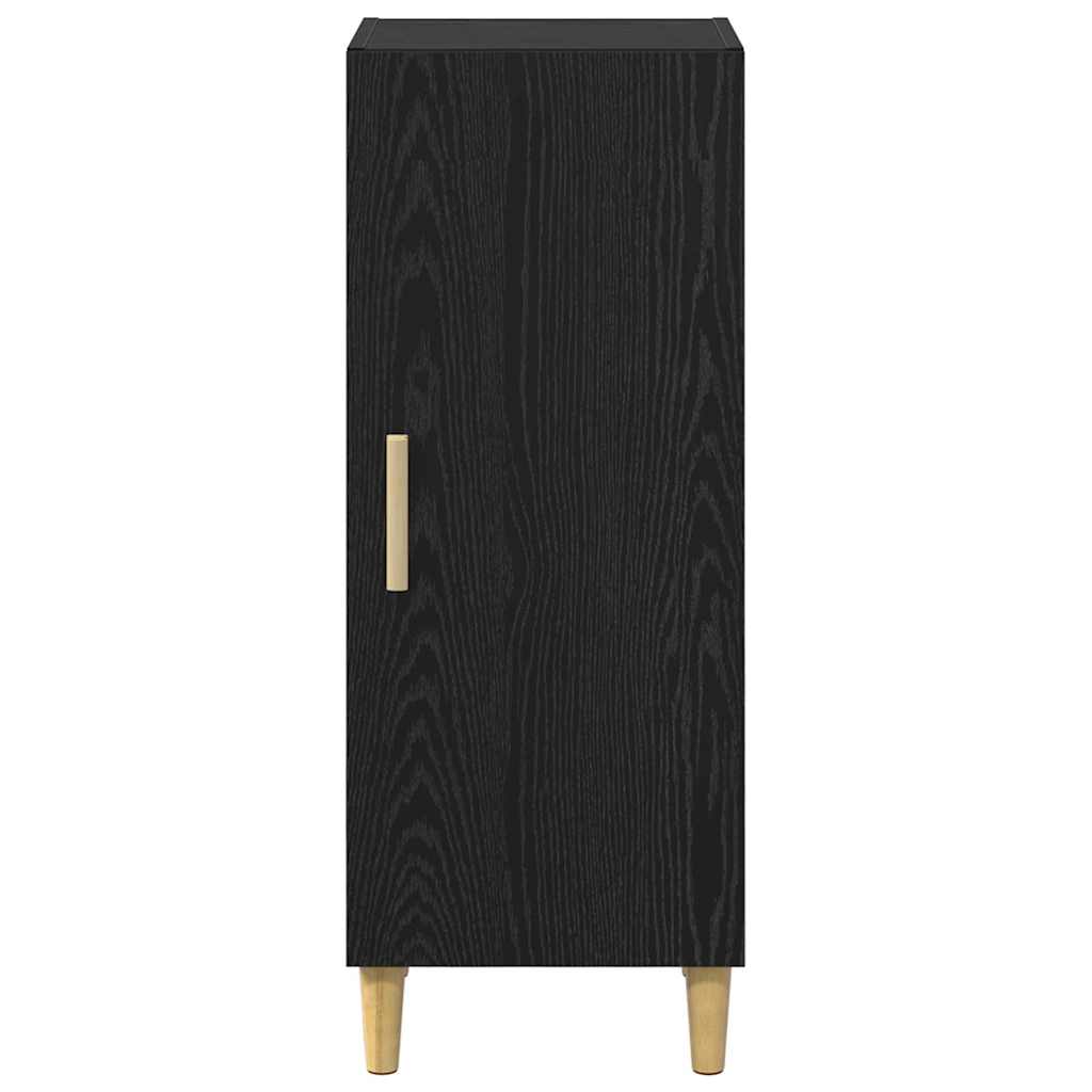 Credenza Rovere Nero 34,5 x 34 x 90 cm Legno multistrato