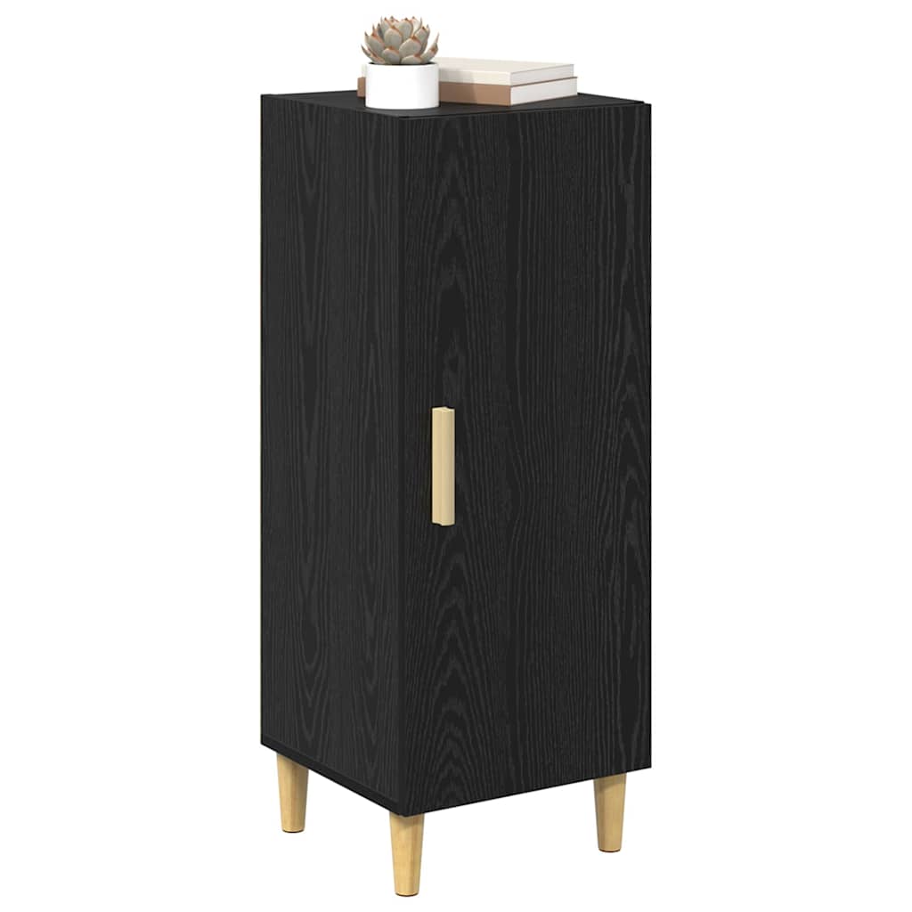 Credenza Rovere Nero 34,5 x 34 x 90 cm Legno multistrato