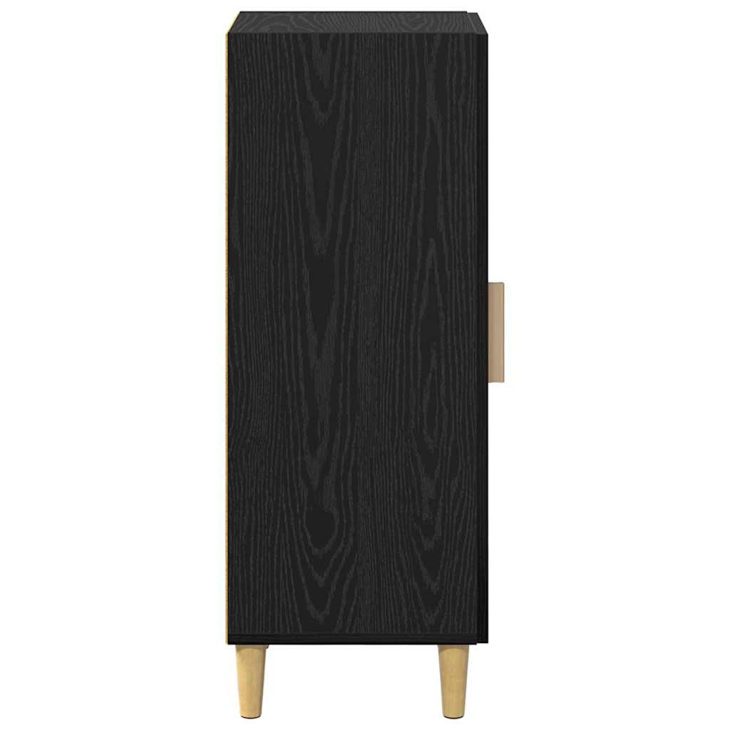 Credenza Rovere Nero 34,5 x 34 x 90 cm Legno multistrato