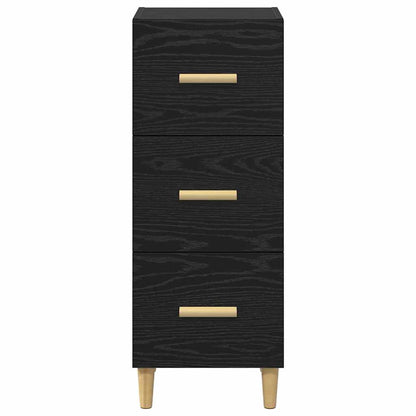 Credenza Rovere nero 34.5 x 34 x 90 cm Legno multistrato