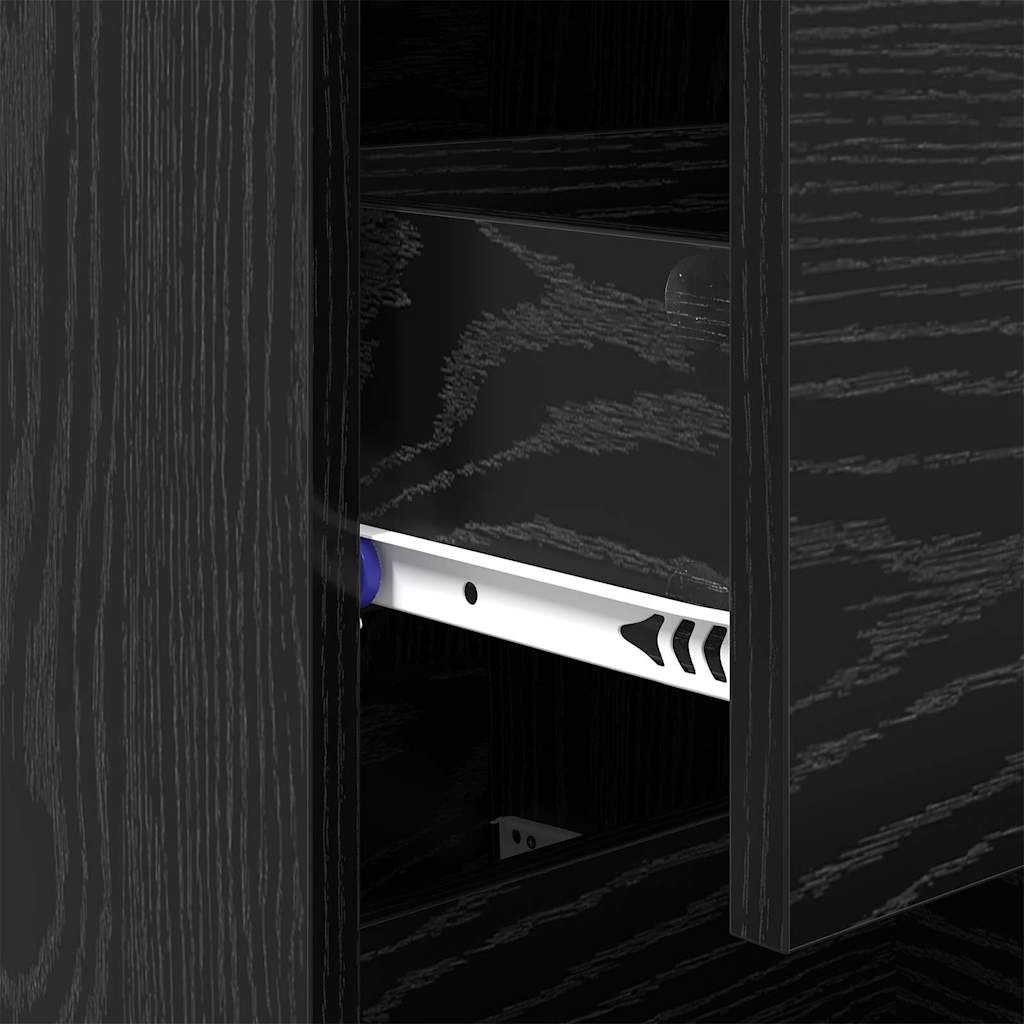 Credenza Rovere nero 34 x 34,5 x 90 cm Legno multistrato