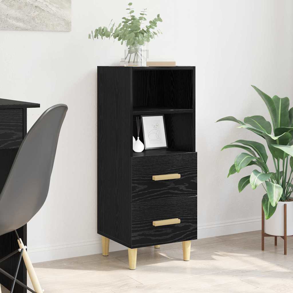 Credenza Rovere nero 34 x 34,5 x 90 cm Legno multistrato