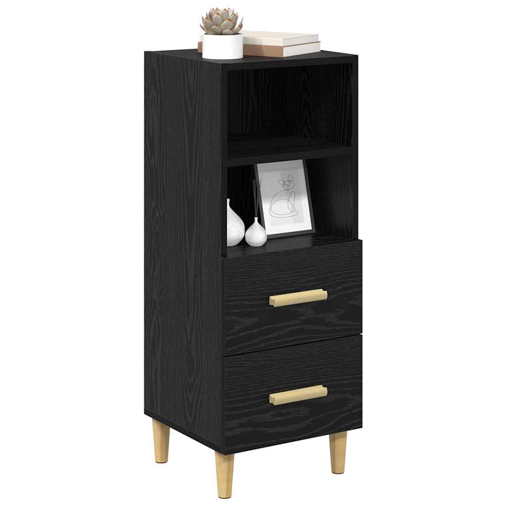Credenza Rovere nero 34 x 34,5 x 90 cm Legno multistrato