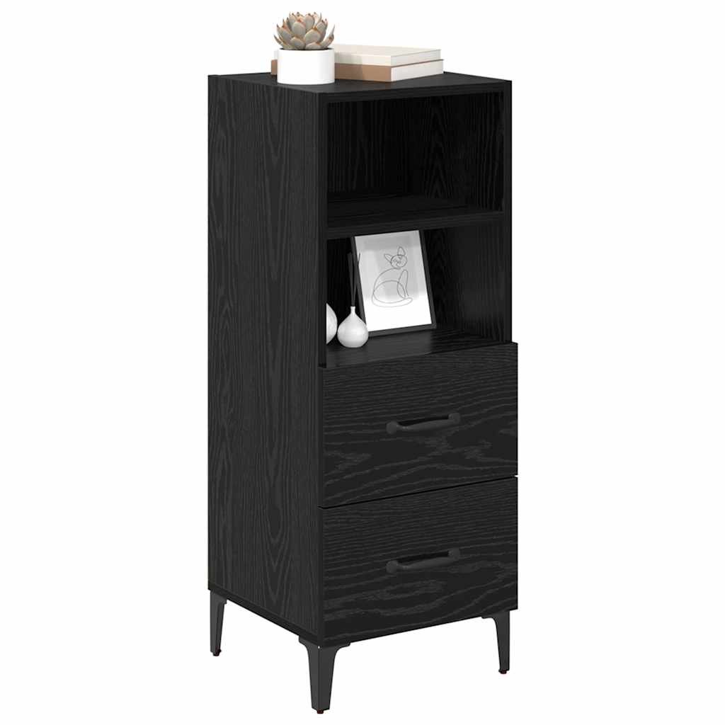 Credenza Rovere nero 34 x 34.5 x 90 cm Legno multistrato