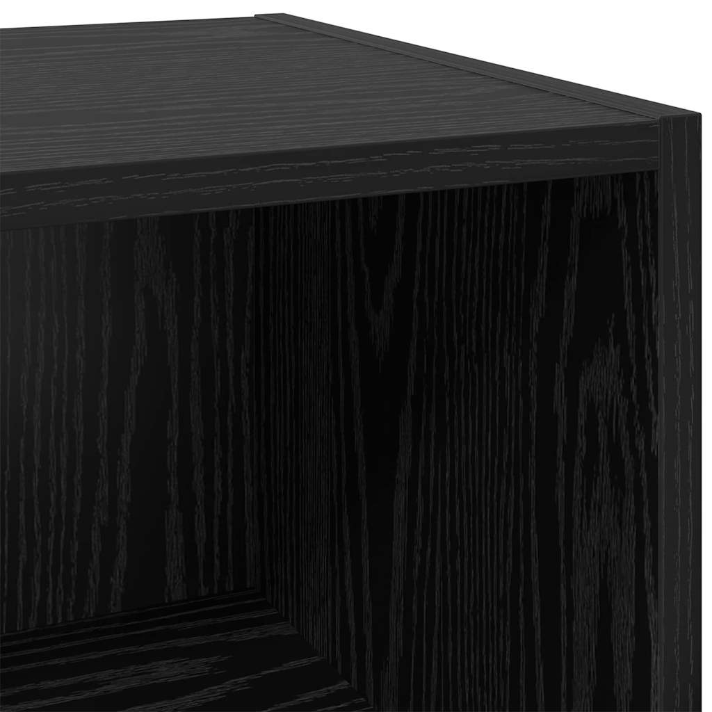 Credenza Rovere Nero 34,5 x 32,5 x 90 cm Legno multistrato