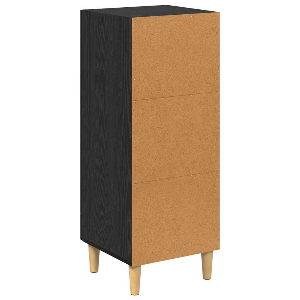 Credenza Rovere Nero 34.5 x 32.5 x 90 cm Legno multistrato