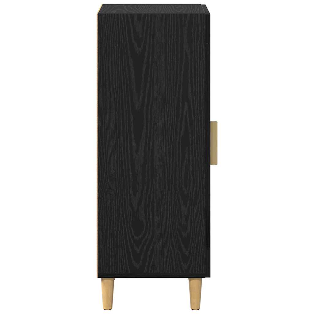 Credenza Rovere Nero 34.5 x 32.5 x 90 cm Legno multistrato