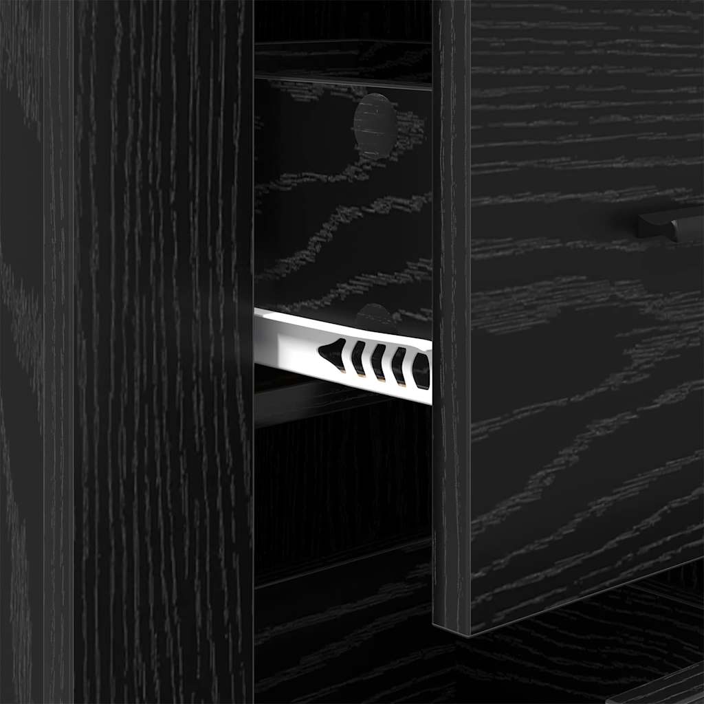 Credenza Rovere Nero 40 x 33 x 70 cm Legno multistrato