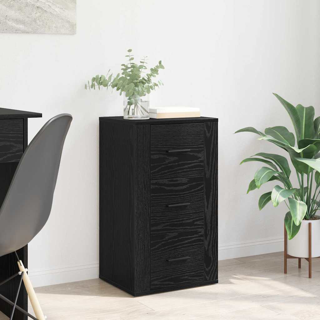 Credenza Rovere Nero 40 x 33 x 70 cm Legno multistrato