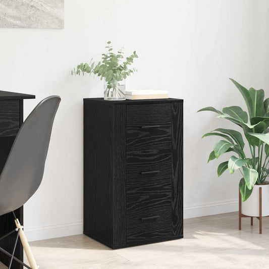 Credenza Rovere Nero 40 x 33 x 70 cm Legno multistrato