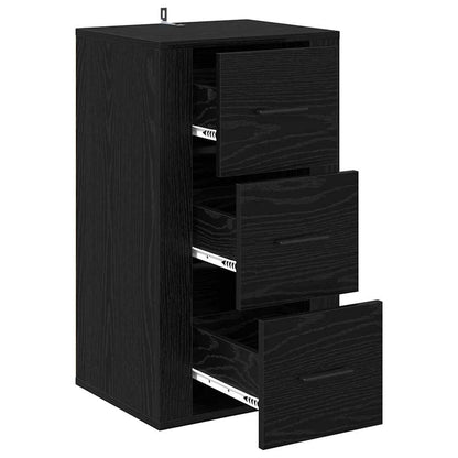 Credenza Rovere Nero 40 x 33 x 70 cm Legno multistrato