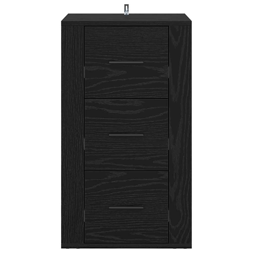 Credenza Rovere Nero 40 x 33 x 70 cm Legno multistrato