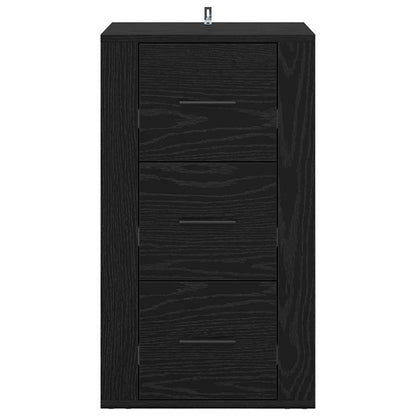 Credenza Rovere Nero 40 x 33 x 70 cm Legno multistrato