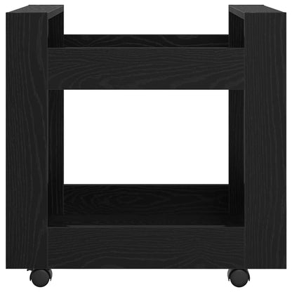 Carrello da Scrivania Rovere Nero 60 x 45 x 60 cm