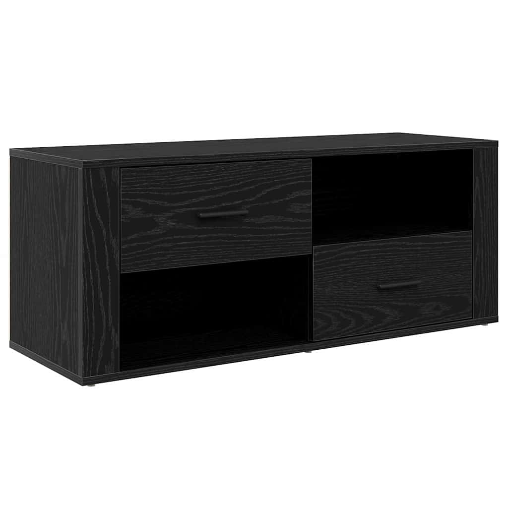 Mobile TV Rovere Nero 100 x 35 x 40 cm Legno multistrato