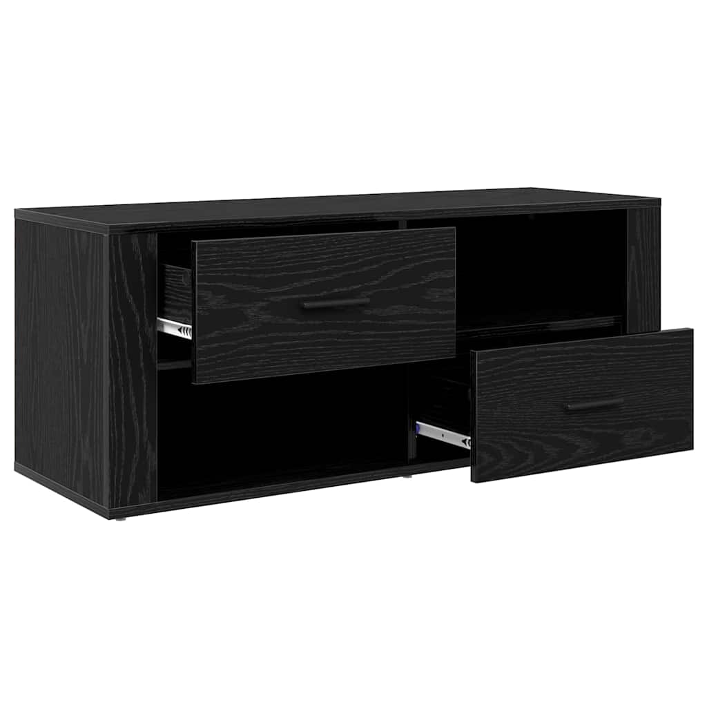 Mobile TV Rovere Nero 100 x 35 x 40 cm Legno multistrato