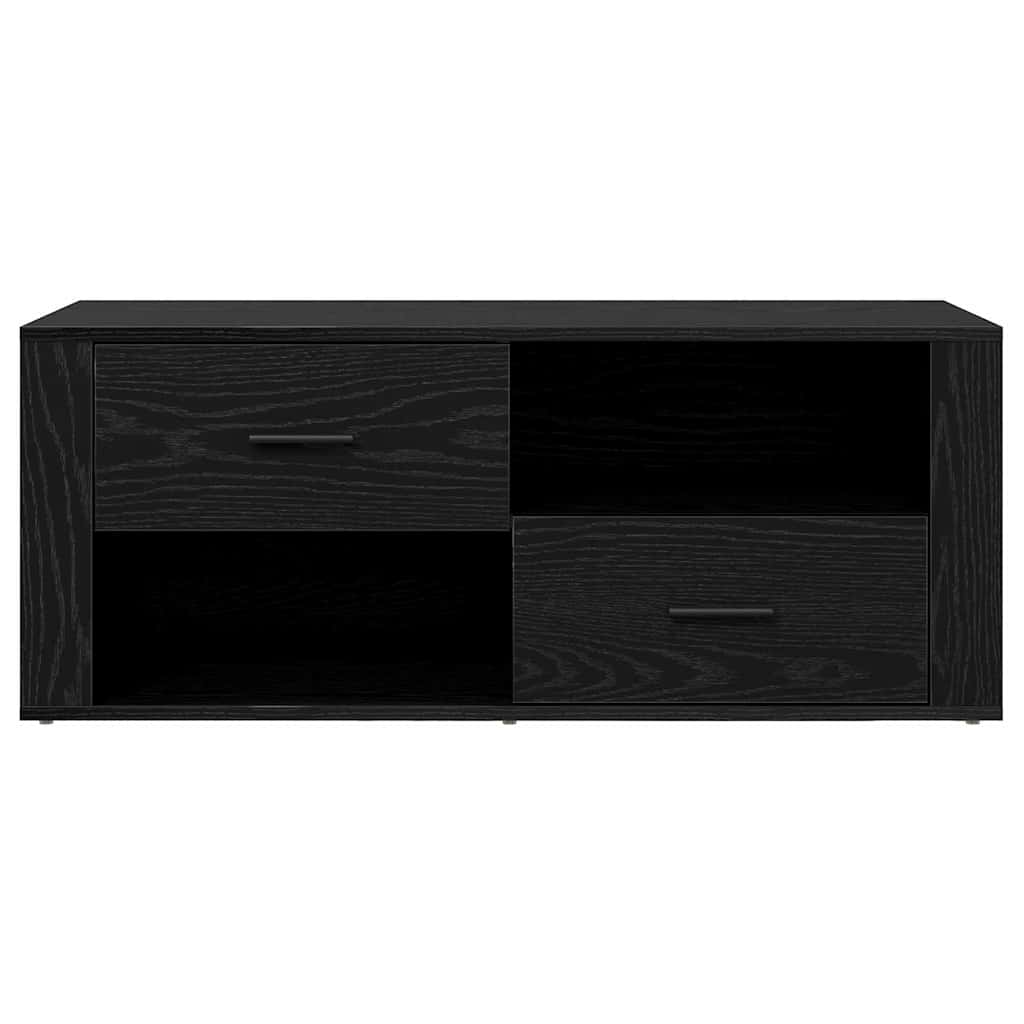 Mobile TV Rovere Nero 100 x 35 x 40 cm Legno multistrato