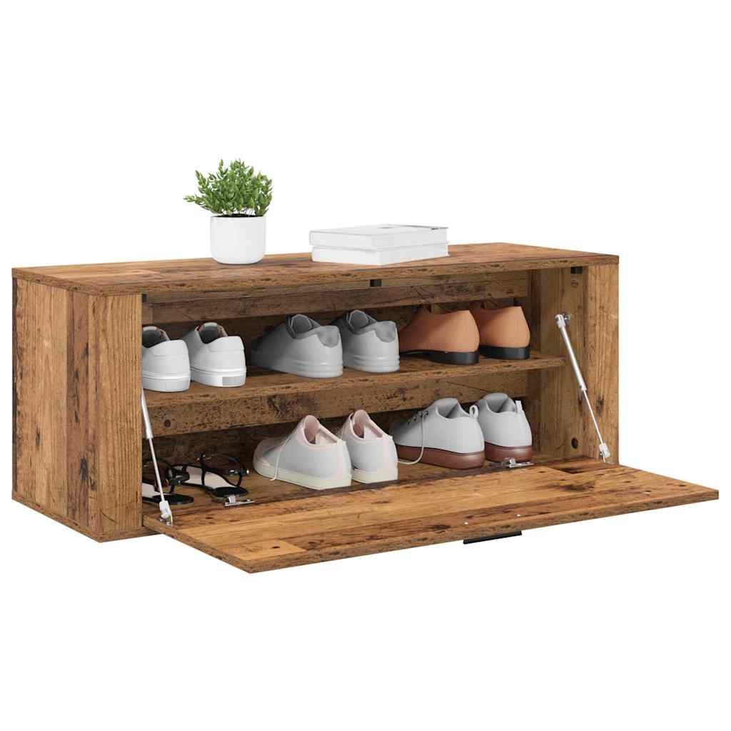 Mobile per scarpe con porta Legno vecchio 100 x 35 x 38 cm
