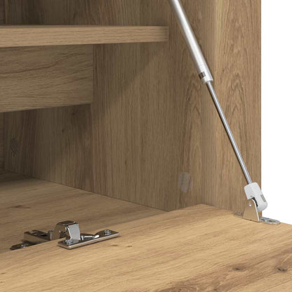 Mobile per scarpe con porta rovere artigianale 100 x 35 x 38 cm