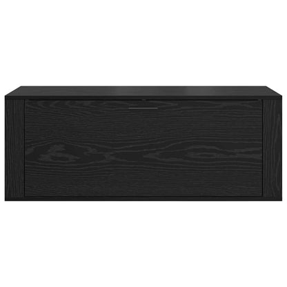 Mobile per scarpe con lo scaffale Rovere nero 100 x 35 x 38 cm