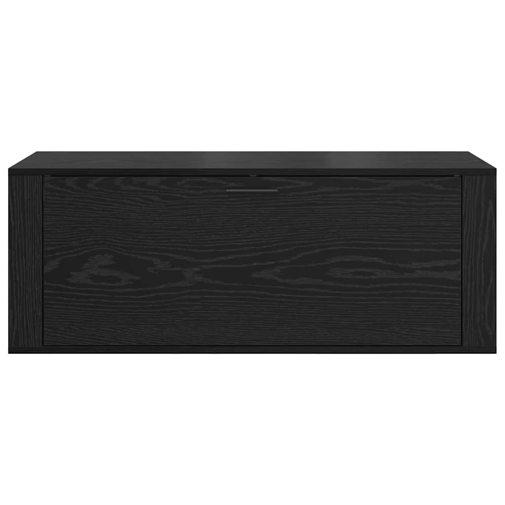 Mobile per scarpe con lo scaffale Rovere nero 100 x 35 x 38 cm