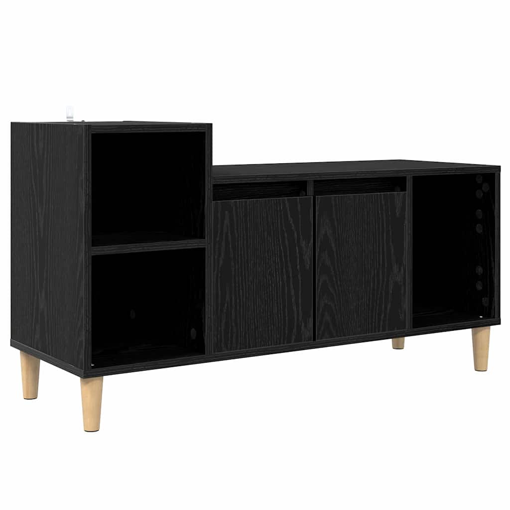 Mobile TV Rovere Nero 100 x 35 x 55 cm Legno multistrato