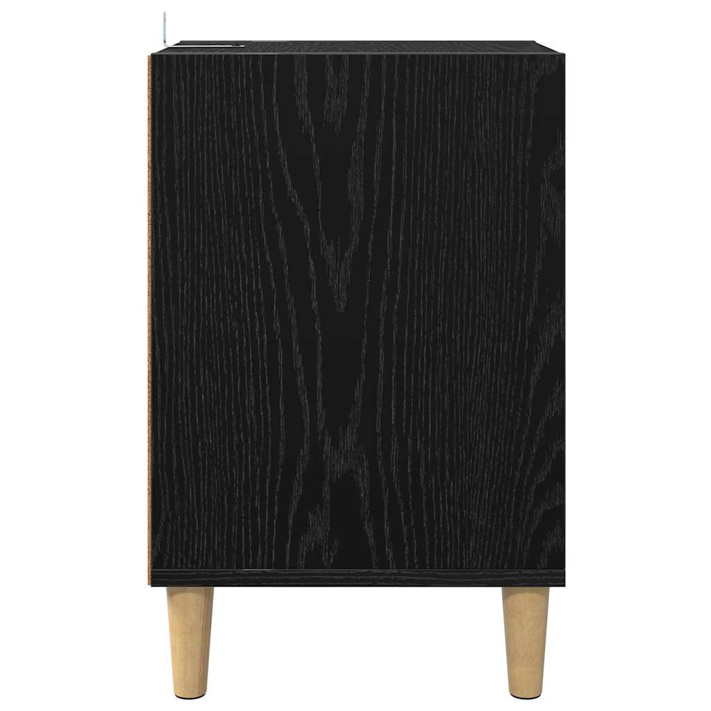 Mobile TV Rovere Nero 100 x 35 x 55 cm Legno multistrato