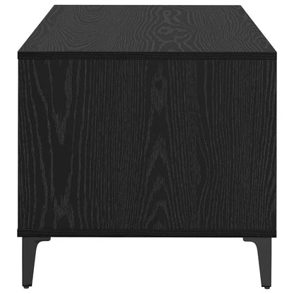 Tavolino da salotto con cassetto Rovere Nero 90 x 49 x 45 cm