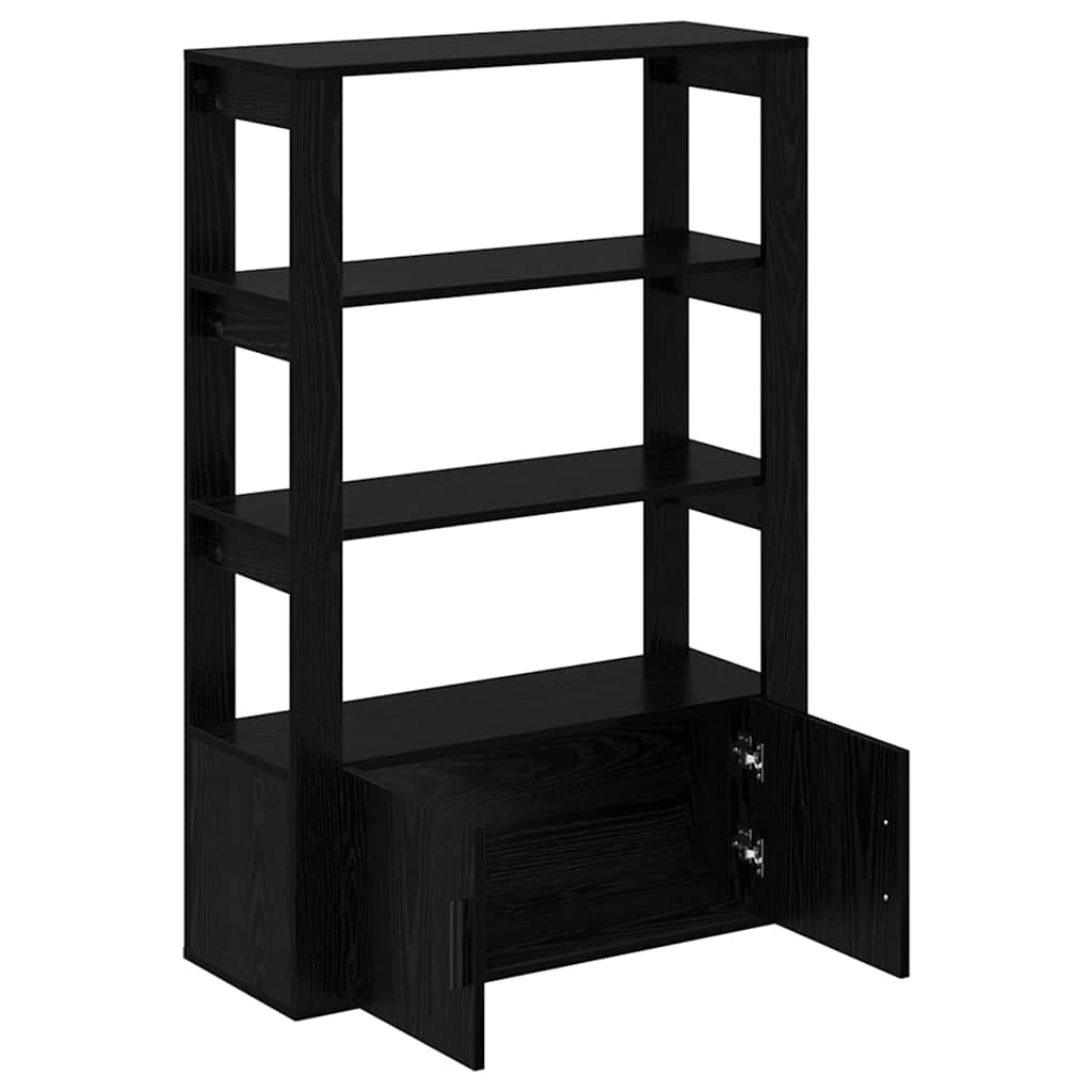 Credenza Rovere nero 30 x 80 x 119.5 cm Legno multistrato