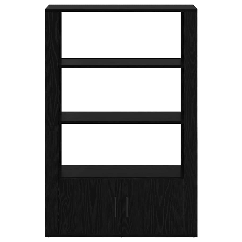 Credenza Rovere nero 30 x 80 x 119.5 cm Legno multistrato