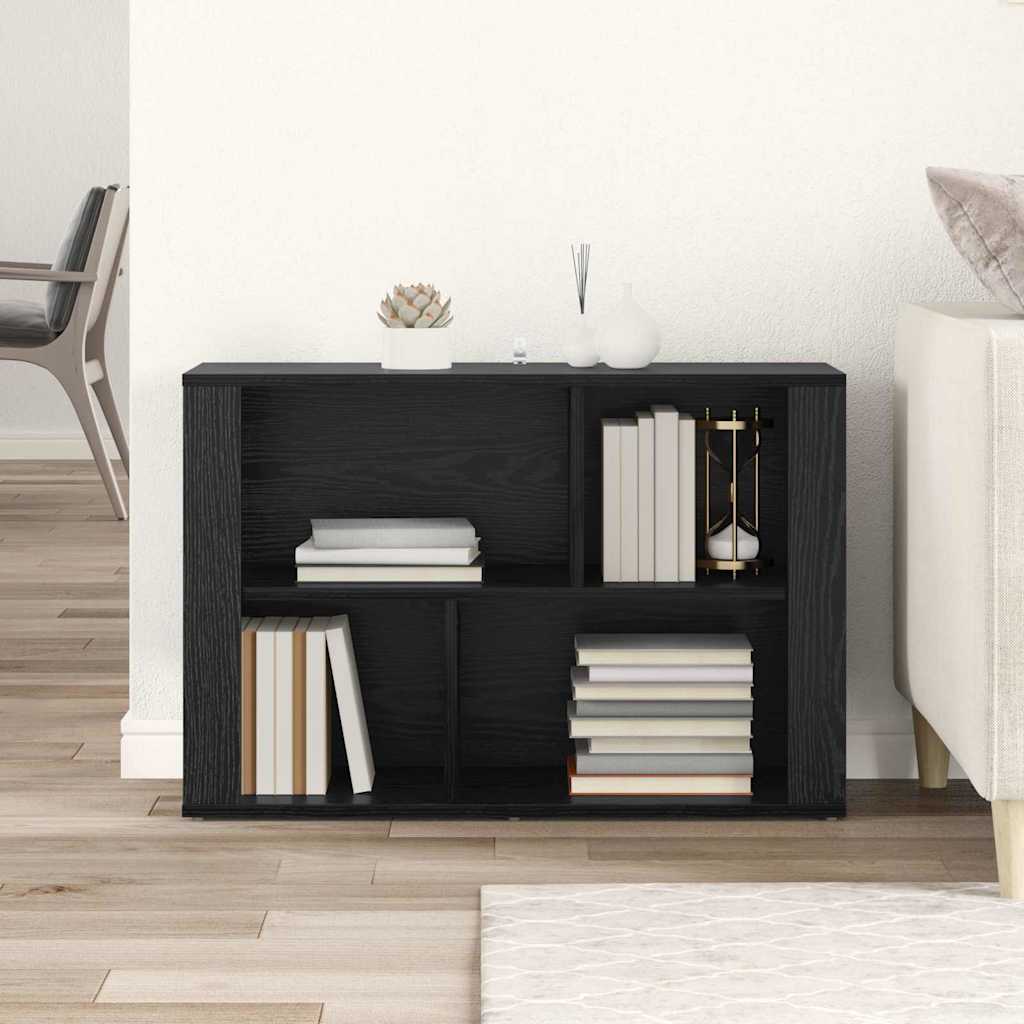 Credenza Rovere Nero 80 x 30 x 53 cm Legno multistrato